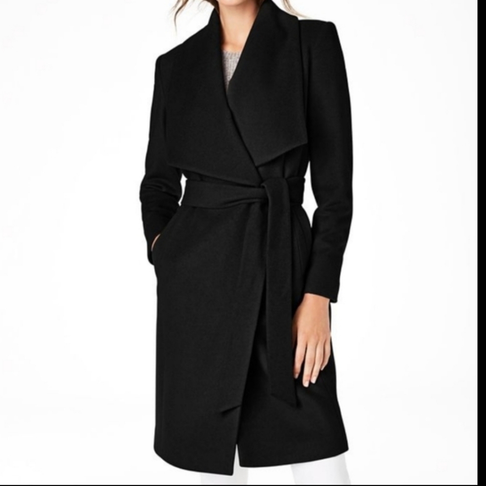 Cole Haan Signature Wool Belted Wrap Coat